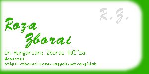 roza zborai business card